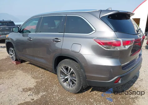 2016 Toyota Highlander Xle V6 z USA, uszkodzony, nr VIN 5TDJKRFH2GS500751